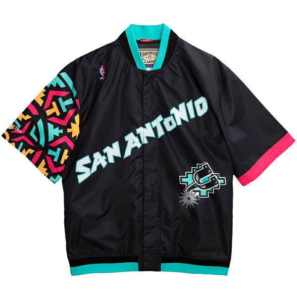 【ピックアップ】NBA スパーズ ジャケット オーセンティック ワームアップ 1996 ミッチェル＆ネス/Mitchell & Ness ブラック