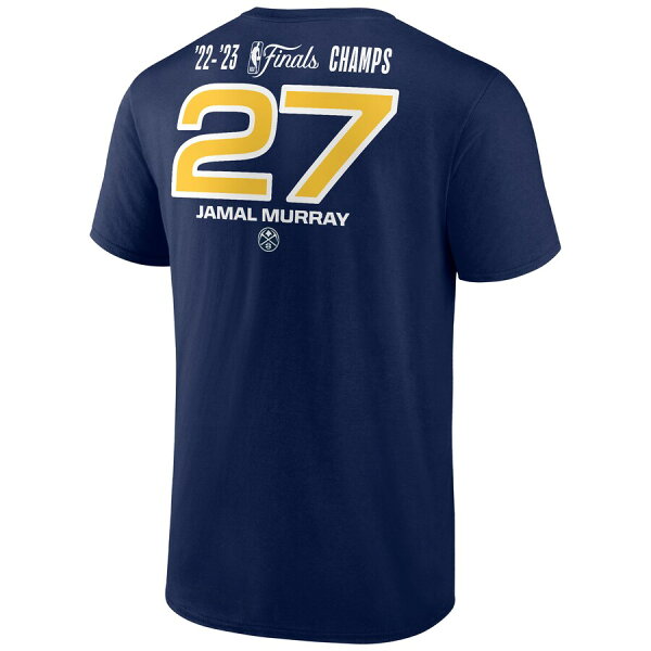 【取寄】NBA Jamal Murray #27 ナゲッツ Tシャツ NBAファイナル2023 優勝記念 Name & Number T-Shirt Fanatics Branded ネイビー