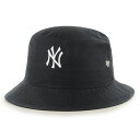 MLB ヤンキース バケットハット キャップ Bucket Hat 47Brand ブラック(4)