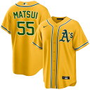 MLB 松井 秀喜 アスレチックス ユニフォーム Player Replica Jersey 球場限定 ナイキ/Nike オルタネート ゴールド