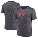 MLB サンフランシスコ・ジャイアンツ Tシャツ ドライフィット ヴェロシティ プラクティス Short Sleeve Tee ナイキ/Nike Black Heather