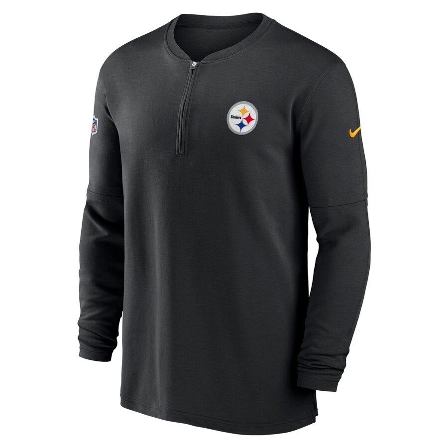 NFL スティーラーズ ジャケット 2023 サイドライン Performance Long Sleeve Quarter-Zip Top ナイキ/Nike ブラック 2