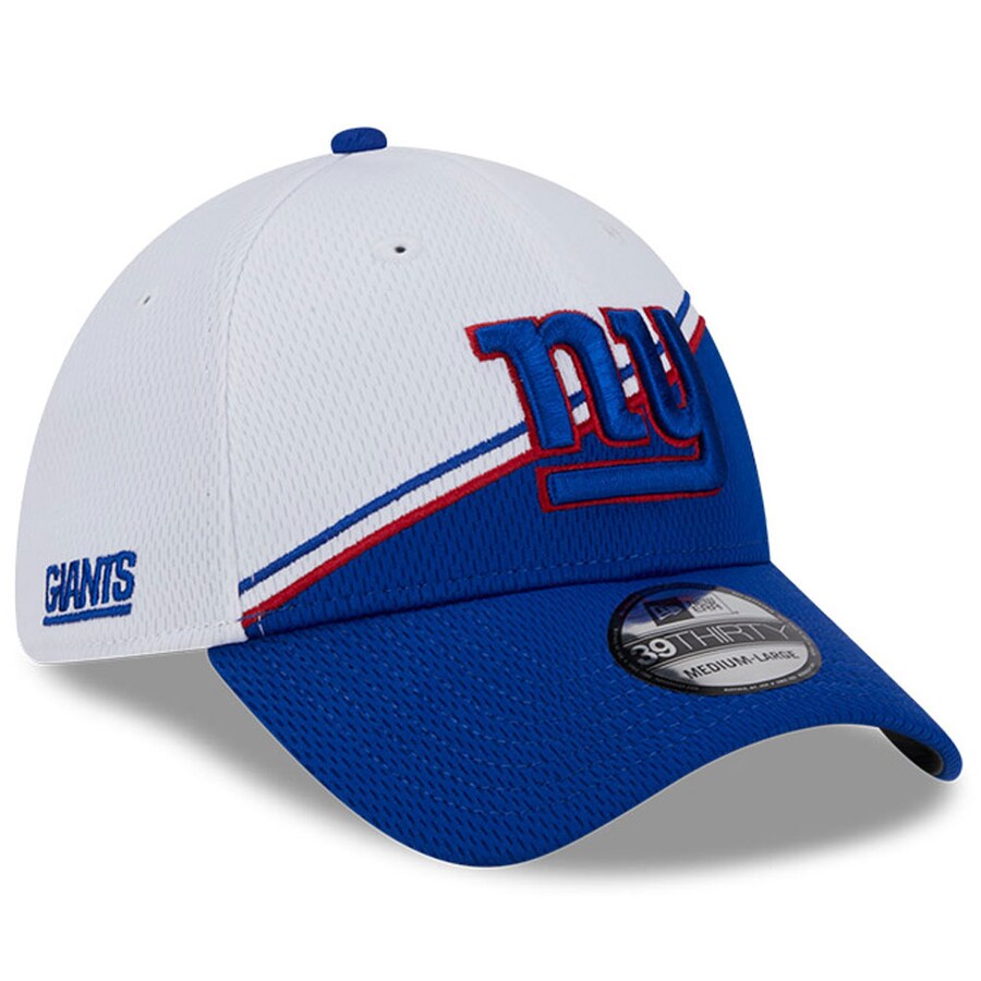 乐天商城 - NFL ジャイアンツ キャップ 2023 サイドライン 39THIRTY Flex Hat 1st ニューエラ/New Era ホワイト ロイヤル