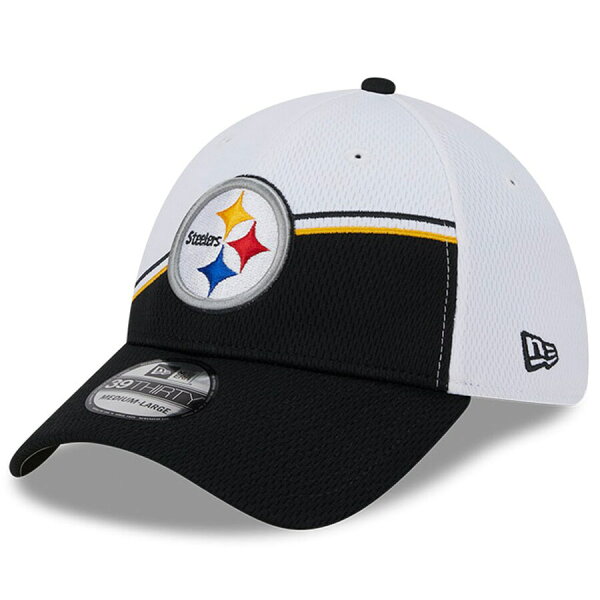 NFL スティーラーズ キャップ 2023 サイドライン 39THIRTY Flex Hat 1st ニューエラ/New Era ホワイト ブラック