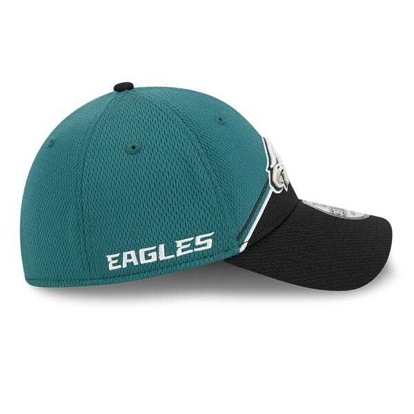 【取寄】NFL イーグルス キャップ 2023 サイドライン 39THIRTY Flex Hat 2nd ニューエラ/New Era ミッドナイトグリーン ブラック