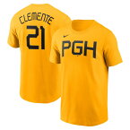 MLB ロベルト・クレメンテ パイレーツ Tシャツ 2023 シティーコネクト ネーム＆ナンバー T-Shirt ナイキ/Nike ゴールド