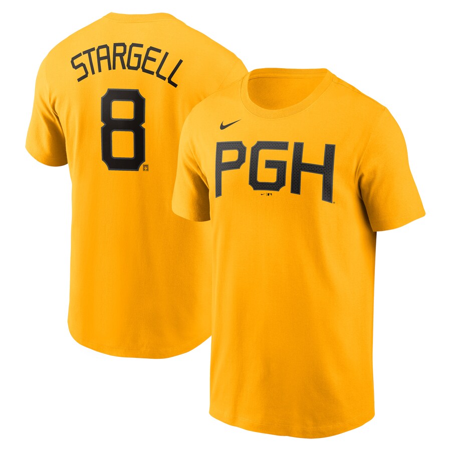 MLB ウィリー・スタージェル パイレーツ Tシャツ 2023 シティーコネクト ネーム＆ナンバー T-Shirt ナイキ/Nike ゴールド