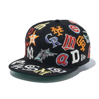 MLB All Over キャップ 9FIFTY Team Logo Allover クーパーズタウン ニューエラ/New Era ブラック - 
全チームのロゴが集結！今年はクラシックロゴverも新入荷！
