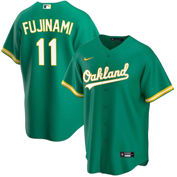 【ピックアップ】MLB 藤浪晋太郎 アスレチックス ユニフォーム Custom Replica Jersey ナイキ/Nike ケリーグリーン2308USBUY