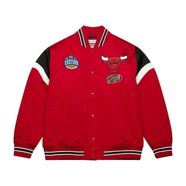 NBA シカゴ・ブルズ ジャケット Heavyweight Satin Jacket ミッチェル＆ネス/Mitchell & Ness スカーレット