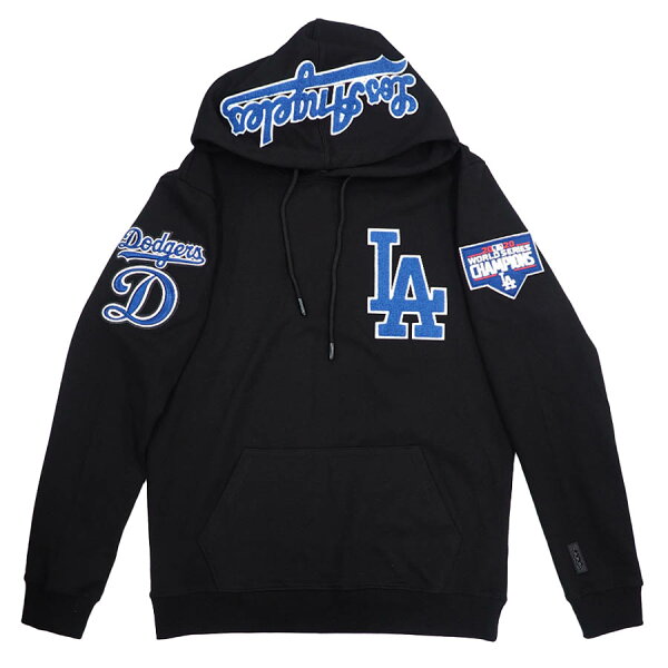 MLB ドジャース パーカー MEN’S PULL OVER HOODIE (Chest Logo) Pro Standard プロスタンダード ブラック