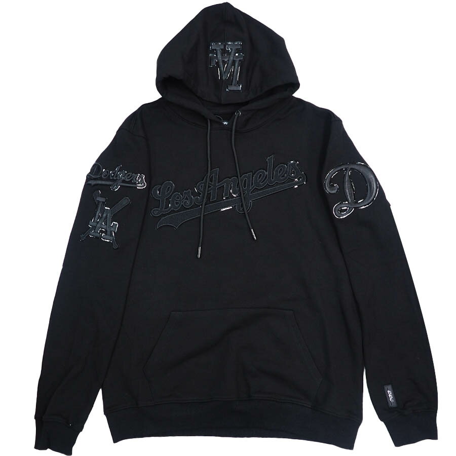 MLB ドジャース パーカー MEN'S PULL OVER HOODIE (All Black) Pro Standard プロスタンダード All Black