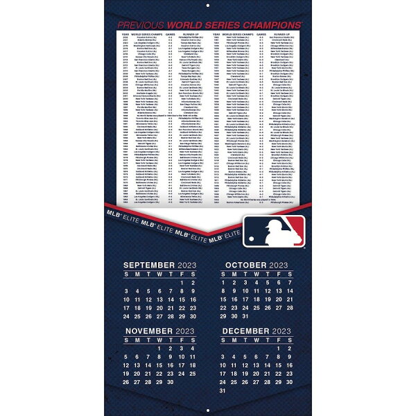 【ピックアップ】MLB カレンダー 2024 エリート Elite Wall Calendar Turner