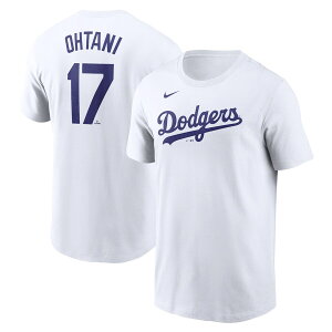 MLB 大谷翔平 ドジャース Tシャツ 2024 ネーム&ナンバー T-Shirt ナイキ/Nike ホワイト
