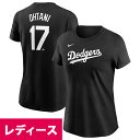 ナイキ ペアTシャツ MLB 大谷翔平 ドジャース Tシャツ Women's レディース 2024 Fuse ネーム&ナンバー T-Shirt ナイキ/Nike ブラック