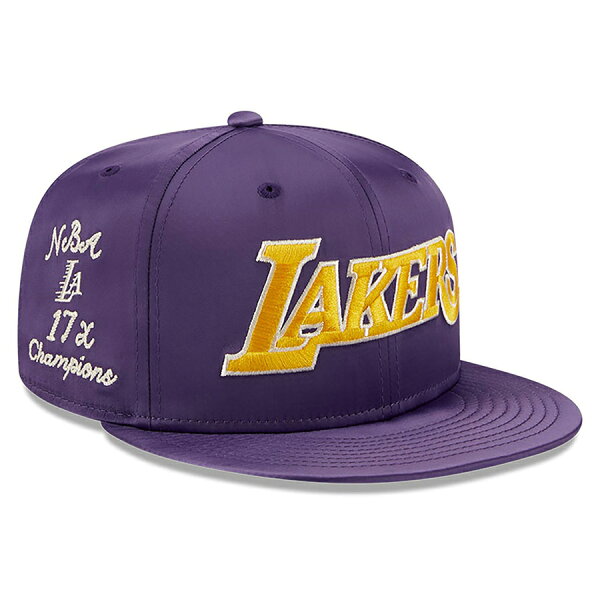 【ピックアップ】NBA レイカーズ キャップ Satin Script Snapback Cap ニューエラ/New Era パープル