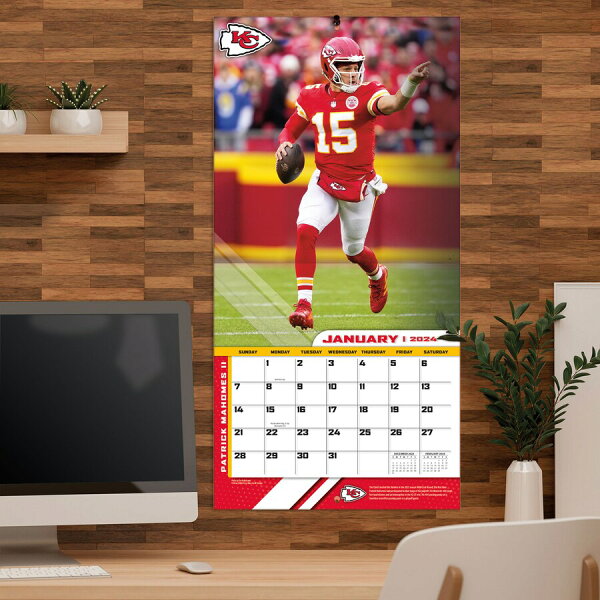 NFL パトリック・マホームズ チーフス カレンダー 2024 Player 壁掛け Wall Calendar Turner