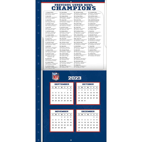 NFL カレンダー 2024 エリート Elite Wall Calendar Turner