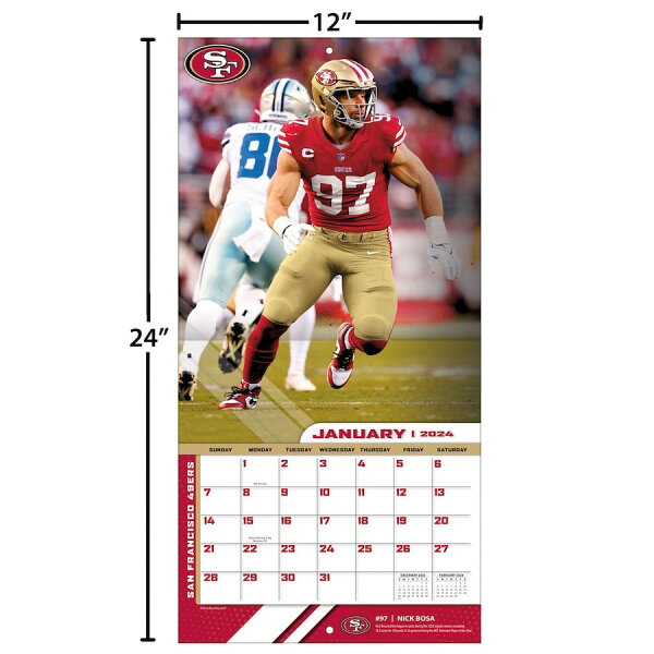 NFL カレンダー 2024 エリート Elite Wall Calendar Turner