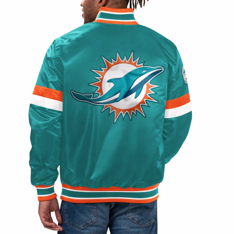 NFL ドルフィンズ ジャケット Home Game Varsity Jacket スタジャン STARTER ティール