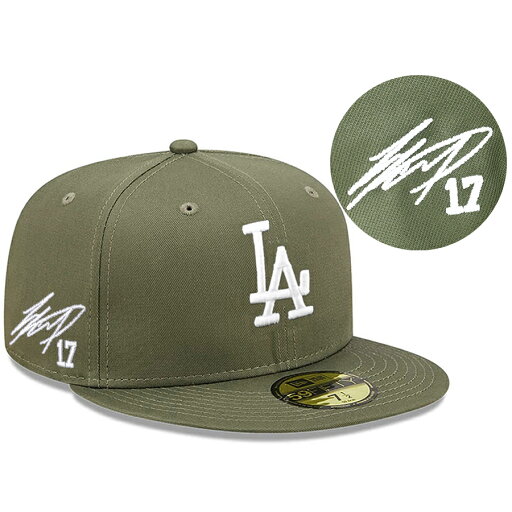 MLB 大谷翔平 ドジャース キャップ サイン刺繍 Basic 59FIFTY (White Player Sign) ニューエラ/New Era オリーブ MLB 大谷翔平 ドジャース キャップ サイン刺繍 Basic 59FIFTY (White Player Sign) ニューエラ/New Era オリーブ