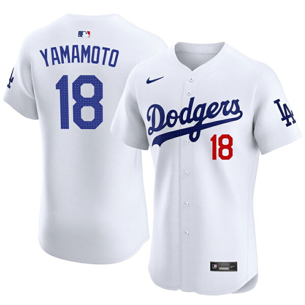 【ピックアップ】MLB 山本由伸 ドジャース ユニフォーム エリート オーセンティック Elite Custom Jersey ホーム ナイキ/Nike ホワイト