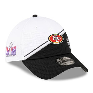 NFL 49ers キャップ 第58回スーパーボウル進出記念 Sideline 39THIRTY Flex Fit Hat ニューエラ/New Era ホワイト ブラック
