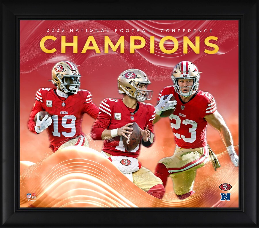 NFL 49ers Fanatics Authentic Framed 15 x 17 2023 NFC 優勝記念 Collage Fanatics
