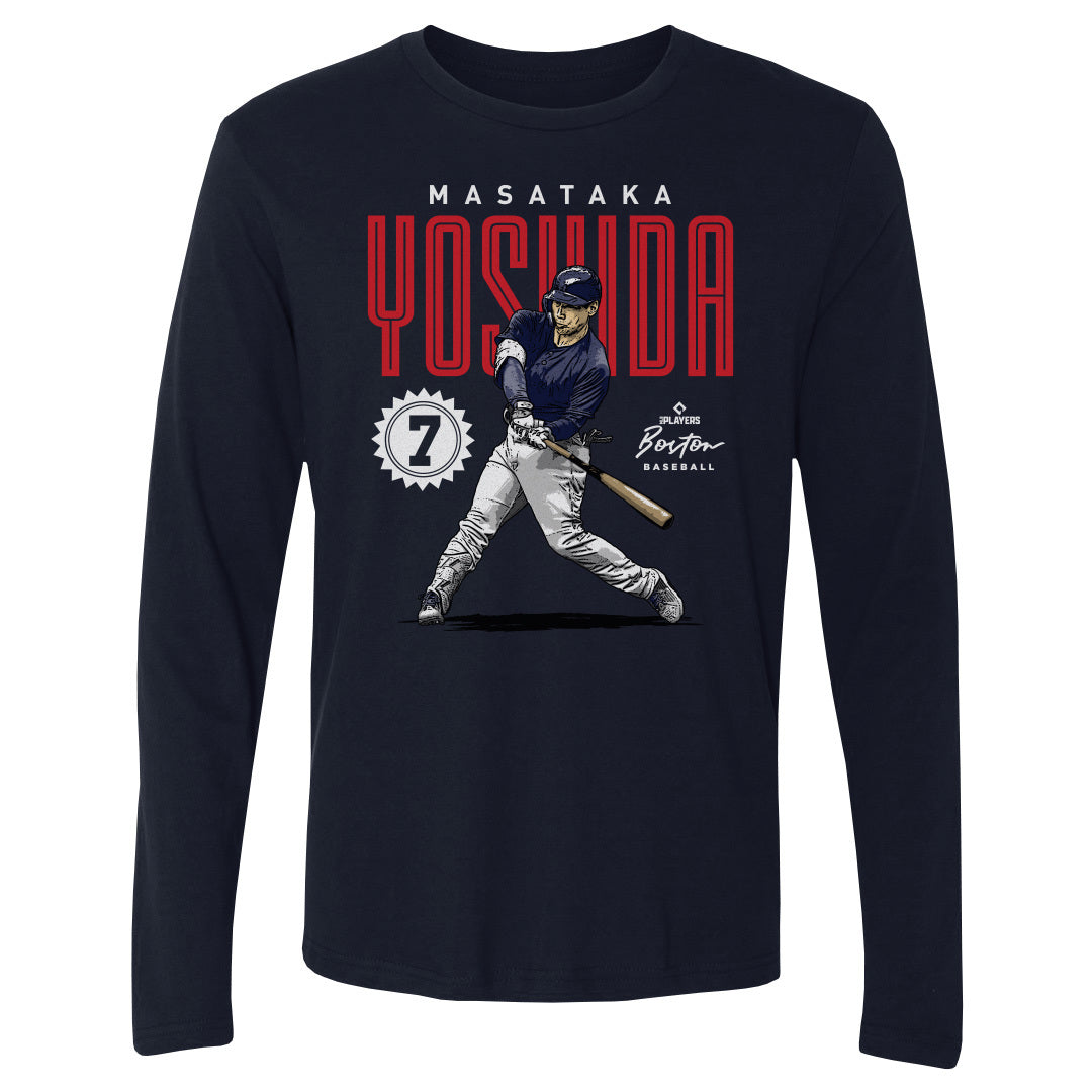 MLB gc bh\bNX TVc Boston Card WHT Long Sleeve T-Shirt 500Level lCr[