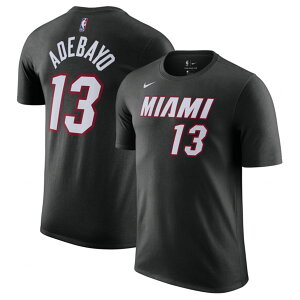 NBA バム・アデバヨ マイアミ・ヒート Tシャツ 2022/23 ネーム&ナンバー アイコンエディション ナイキ/Nike ブラック