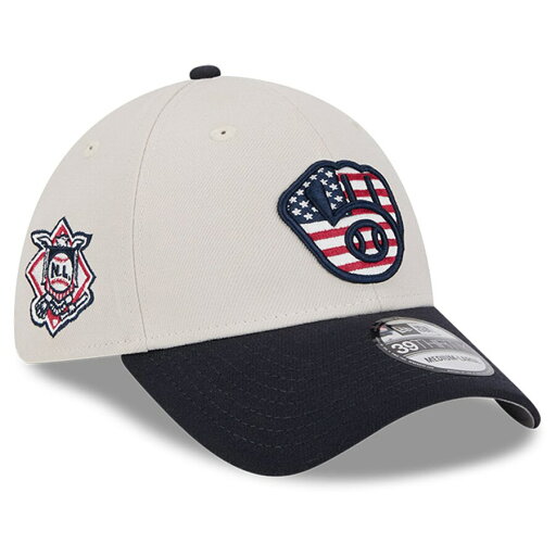 MLB ブリュワーズ キャップ 2024 独立記念日 Fourth of July 39THIRTY Flex Hat ニューエラ/New Era カーキ ブラック MLB ブリュワーズ キャップ 2024 独立記念日 Fourth of July 39THIRTY Flex Hat ニューエラ/New Era カーキ ブラック