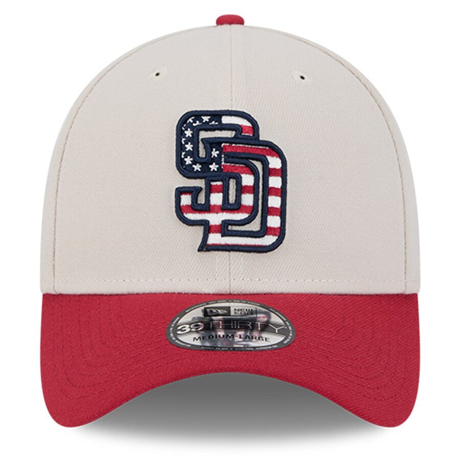 MLB パドレス キャップ 2024 独立記念日 Fourth of July 39THIRTY Flex Hat ニューエラ/New Era カーキ レッド 2