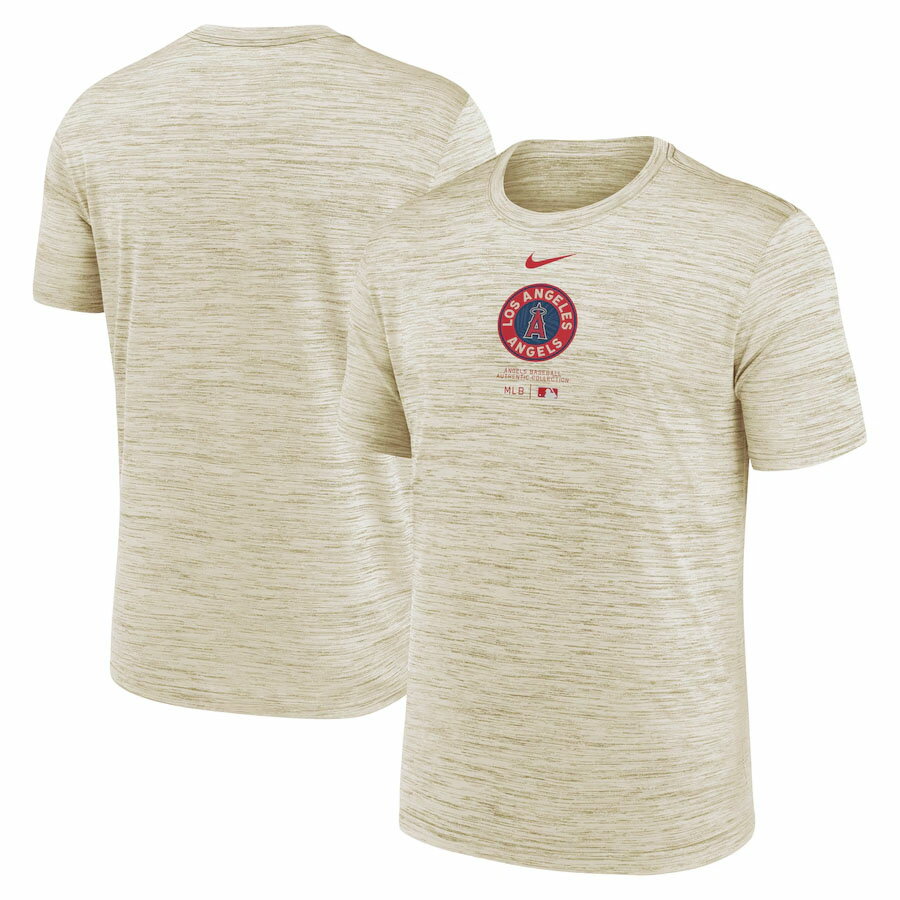 樂天商城 - MLB エンゼルス Tシャツ 2024 シティーコネクト オーセンティックコレクション プラクティス T-Shirt ナイキ/Nike ナチュラル【nkac】