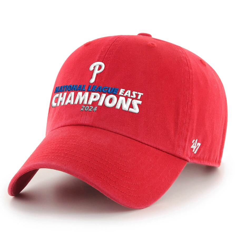 MLB フィリーズ キャップ 2024 NL East ディビジョン優勝記念 Clean Up Adjustable Hat 47Brand レッド