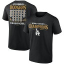 MLB ドジャース Tシャツ 【海外版】ワールドシリーズ2024優勝記念 Jersey Roster T-Shirt Fanatics ブラック