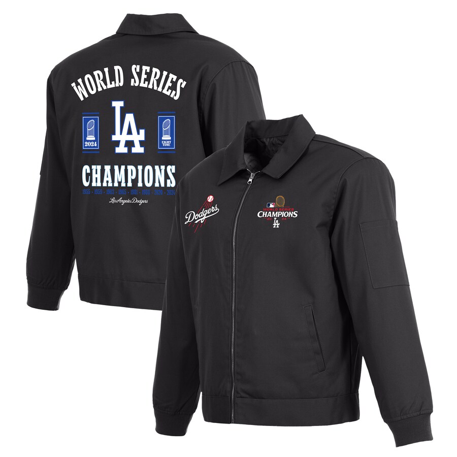 Rakuten - MLB ドジャース ジャケット 【海外版】8Time ワールドシリーズ優勝 Cotton Twill Full-Zip Workwear Jacket JH Design ネイビー