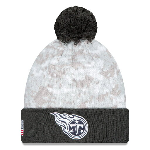 NFL タイタンズ ニットキャップ サルートトゥサービス2024 Cuffed Knit Hat with Pom ニューエラ/New Era ホワイト グラファイト NFL タイタンズ ニットキャップ サルートトゥサービス2024 Cuffed Knit Hat with Pom ニューエラ/New Era ホワイト グラファイト