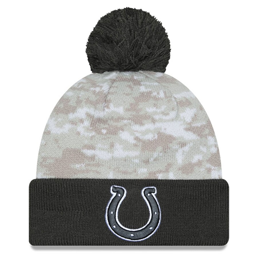 NFL コルツ ニットキャップ サルートトゥサービス2024 Cuffed Knit Hat with Pom ニューエラ/New Era ホワイト グラファイト