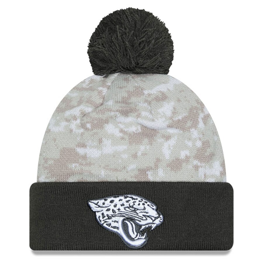 NFL ジャガーズ ニットキャップ サルートトゥサービス2024 Cuffed Knit Hat with Pom ニューエラ/New Era ホワイト グラファイト