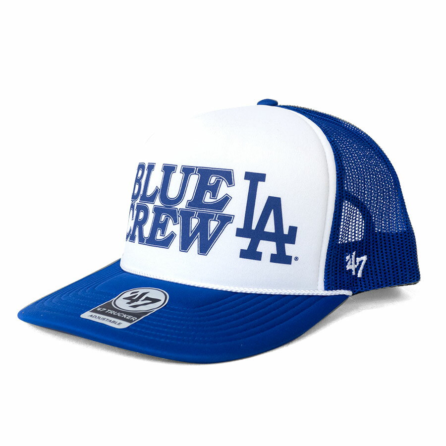 Rakuten - MLB ドジャース キャップ 【現地買付】Retro Region Foam メッシュ トラッカー 47 Brand ホワイト / ロイヤル
