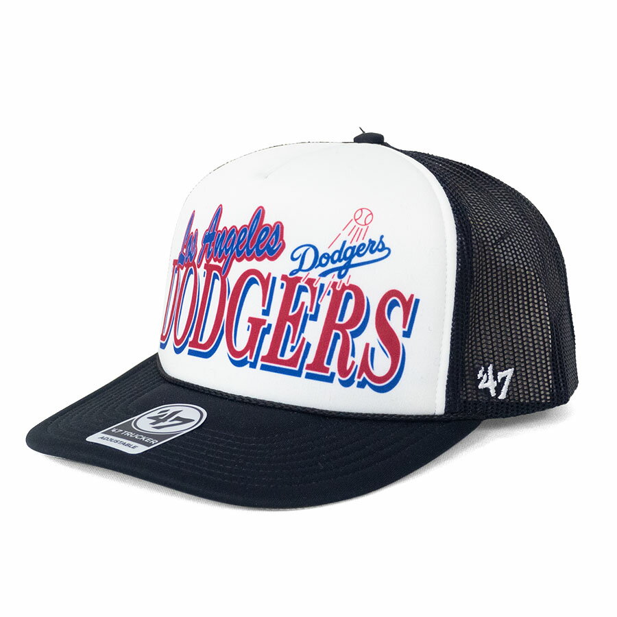Rakuten - MLB ドジャース キャップ 【現地買付】Trucker Adjustable Hat メッシュ トラッカー 47 Brand ホワイト / ブラック