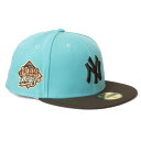 MLB ヤンキース キャップ 【NY買付】ワールドシリーズ1999 Side Patch Fitted Cap ニューエラ/New Era ティール / ブラウン(4)