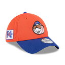 MLB メッツ キャップ 【海外版】2025 スプリングトレーニング 39THIRTY Flex ニューエラ/New Era オレンジ ロイヤル(4)