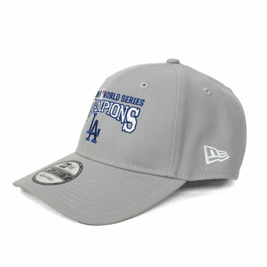 MLB ドジャース キャップ 【海外版】ワールドシリーズ2024 優勝記念 9FORTY Adjustable Hat ニューエラ/New Era グレー