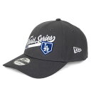 MLB ドジャース キャップ 【海外版】ワールドシリーズ2024 進出記念 Script Logo 9FORTY Adj Hat ニューエラ/New Era グ...