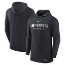 MLB ヤンキース パーカー 【海外モデル】オーセンティックコレクション Tri-Bland プルオーバー ナイキ/Nike ヘザーブラック(4)