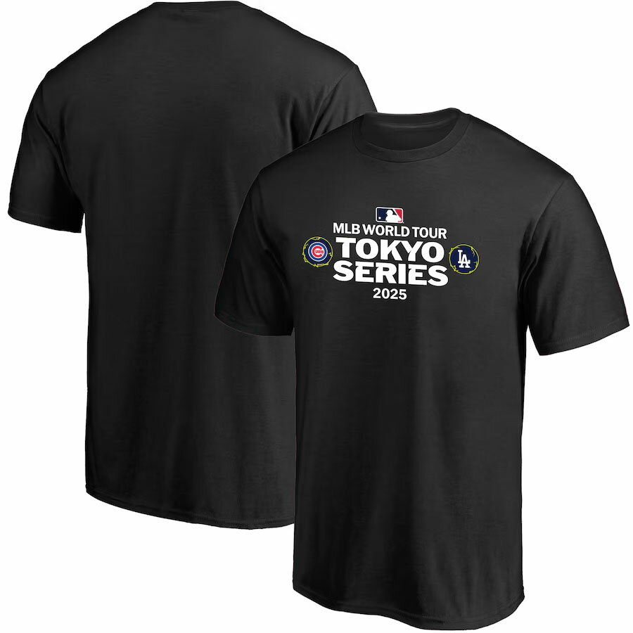 MLB カブス VS ドジャース Tシャツ 東京シリーズ2025 Event T-Shirt Fanatics ブラックのサムネイル