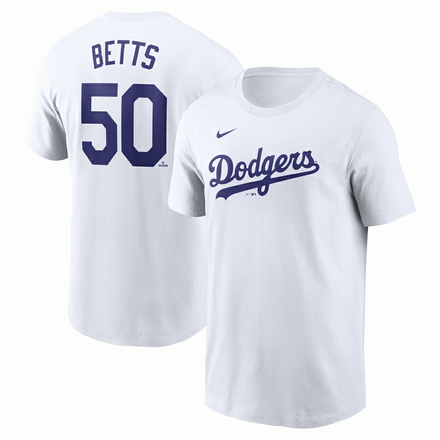 Rakuten - MLB ムーキー・ベッツ ドジャース Tシャツ ネーム＆ナンバー T-Shirt ナイキ/Nike ホワイト
