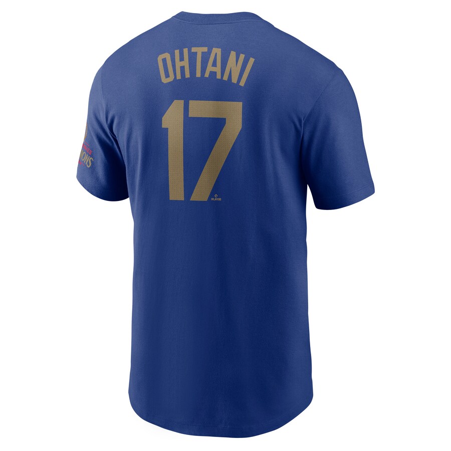 【海外モデル】MLB 大谷翔平 ドジャース Tシャツ ゴールドコレクション WS2024優勝...