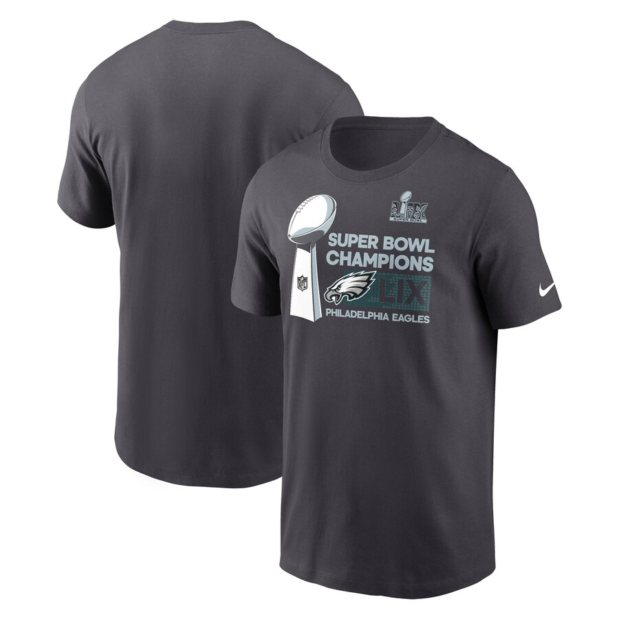 NFL イーグルス Tシャツ 第59回スーパーボウル 優勝記念 Trophy Collection ロッカールーム T-Shirt ナイキ/Nike グレー